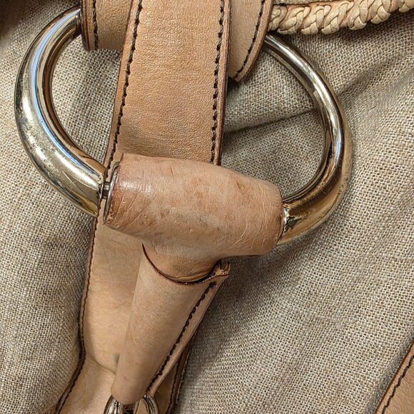 Gucci White Flora Horsebit Handbag Large Authentic Flower Butterfly Cricket - Picture 14 of 16